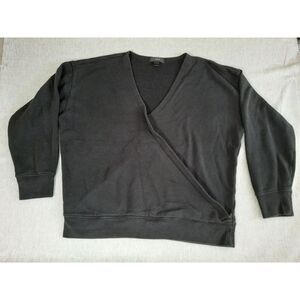 J. Crew Women's Medium‎ Solid Black V-Neck Pullover  Sweater Cotton Polyester